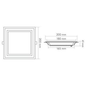 Nobile - Decken-/Wandleuchte LED-Glas-Panel 1561560512 830, 350mA