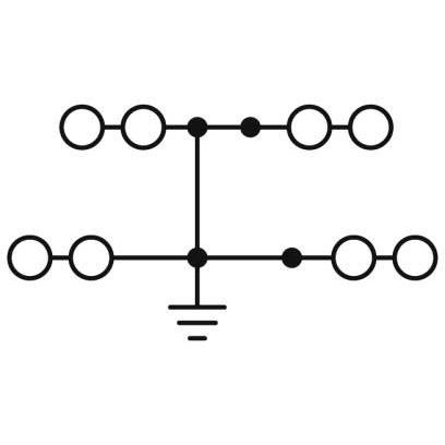 Phoenix Contact - Schutzleiter-Reihenklemme Doppelstockklemme PTTBS 2,5-QUATTRO-PE − 50 Stück