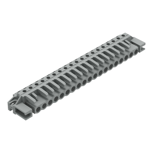 WAGO - Leiterplattensteckverbinder THT-Federleiste abgewink. 232-249/047-000 Rastermaß 5mm,grau − 10 Stück