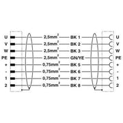 Phoenix Contact - Energiekabel < 1 kV, für ortsveränderlichen Einsatz Steckverbinder beidseitig K-7E-M40 M9/#1620382 kunststoffumspritzt − 2 Stück