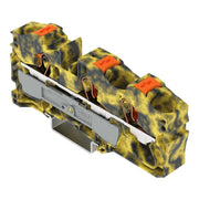 WAGO - Durchgangs-Reihenklemme 3-Leiter-Durchgangsklemme 2216-1301/000-053 Drücker,16mm²,dgr-ge − 20 Stück