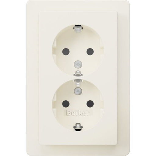 Berker - Steckdose Doppelsteckdose SCHUKO 47596089 Q.1 polarweiß samt