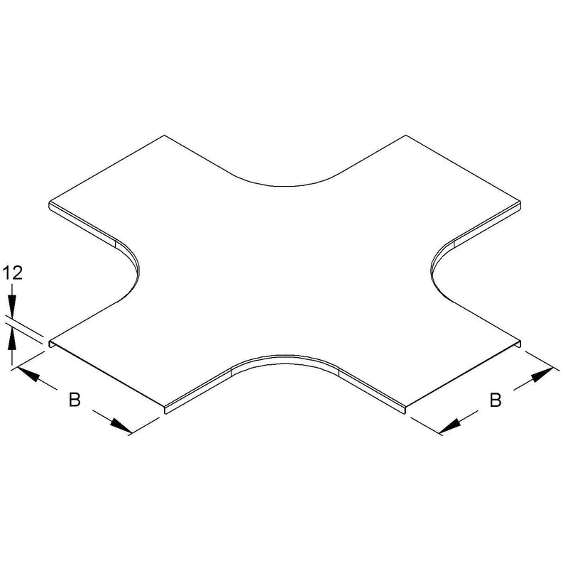 Niedax - Deckel Kreuzstück für Kabeltragsystem Deckel für Kreuzung RKSCD 500 S Breite 505,5mm