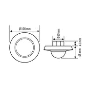 ESYLUX - Bewegungsmelder/Präsenzmelder komplett Decken-Präsenzmelder ws PD-C360i/24DUOplusFM EB, 360 Grad, 24m