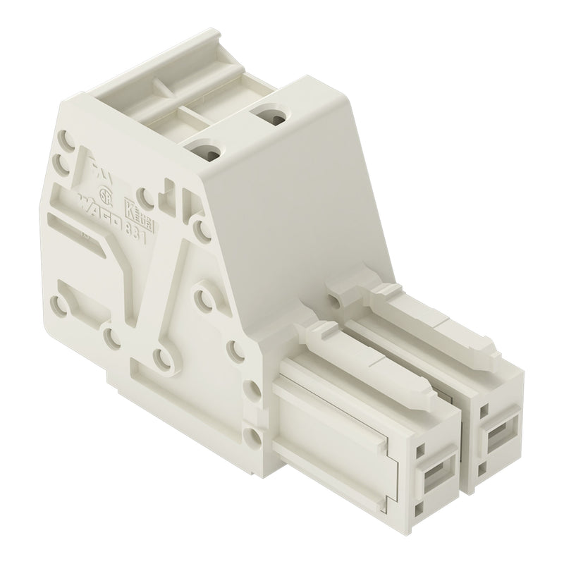 WAGO - Ein- und mehrpolige Klemmenleiste 1-Leiter-Federleiste 831-3102 CAGECLAMP,10mm²,lgr − 48 Stück