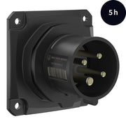 Walther Werke - CEE-Gerätestecker (IEC 60309) CEE NEO Anbaugerätestecker FW611405CC gerade 16A 4P 5h − 10 Stück