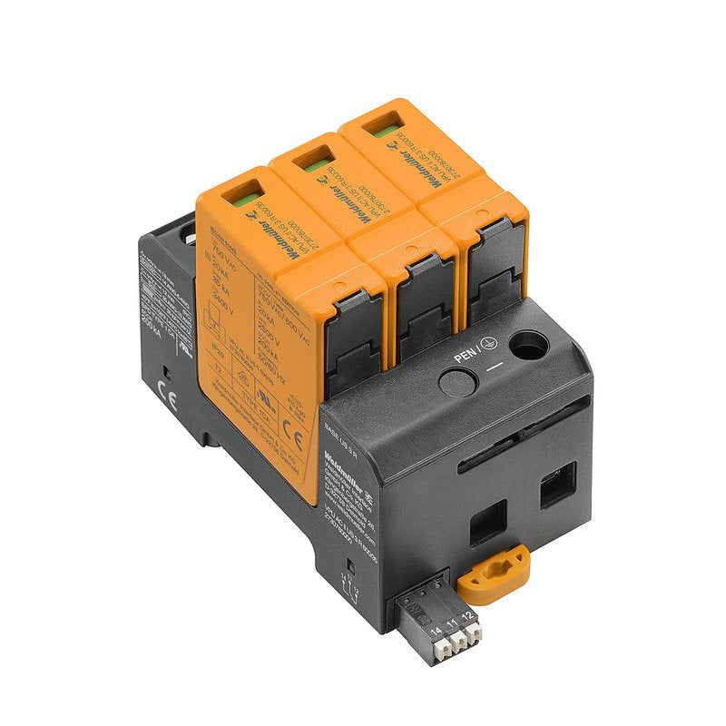 Weidmüller - Überspannungsableiter für Energietechnik/Stromversorgung Überspannungsableiter VPUACIIUS3R600/35 m. Fernmeldekontakt