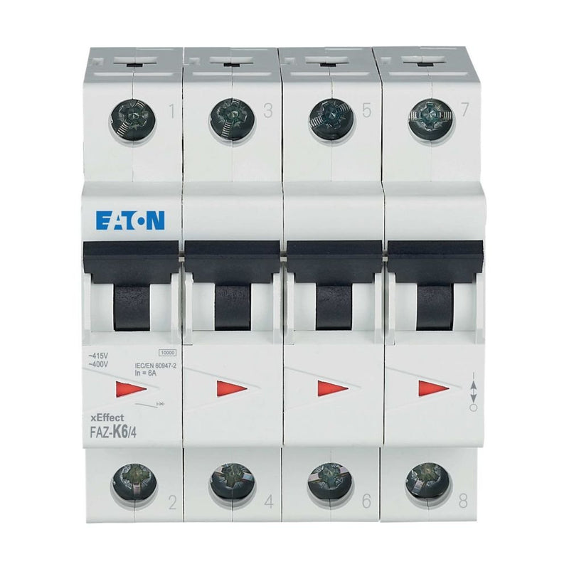 Eaton - Leitungsschutzschalter FAZ-K6/4 6A Charakt.: K