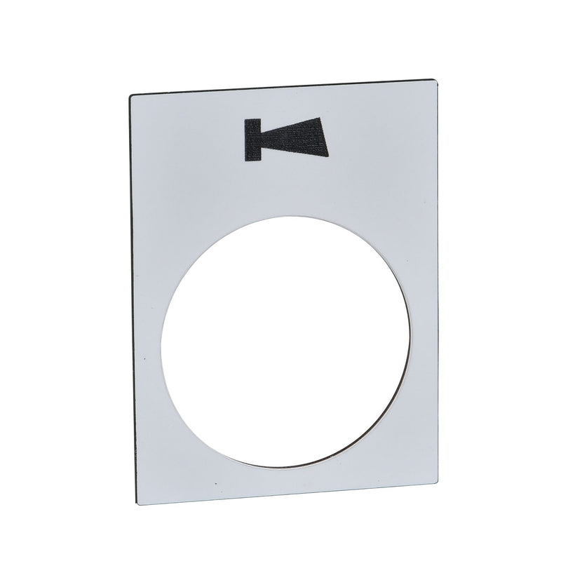 Schneider Electric - Bezeichnungsschild für Befehlsgeräte Symbolschild ZB2BY4982 sw (Hupe)