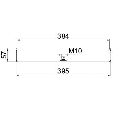 OBO Bettermann - Wand- und Deckenbügel für Kabeltragsystem Mittenabhängung MAH 60 400 FSKSW für Kabelrinne B400m