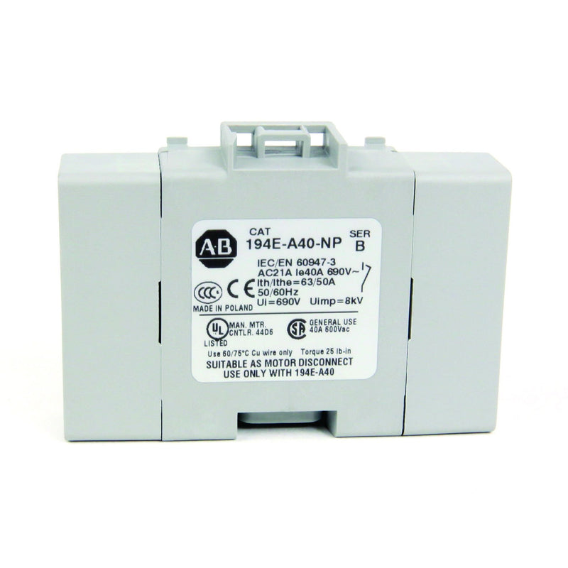 Rockwell - Hilfsschalterblock SCHALTGLIED 4P 40A F.194E- 194E-A40-NP A
