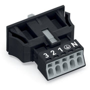 WAGO - Geräteanschluss für steckbare Gebäudeinstallation Snap-In-Stecker 890-715 5-polig,Kod. A,sw − 50 Stück