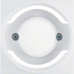 Berker - Abdeckung/Bedienelement für Installationsschalterprogramme Zentralstück polarws/gl 11988989 für Lichtsignal