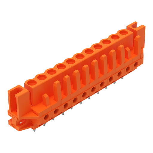 WAGO - Leiterplattensteckverbinder THT-Federleiste gerade 232-171/047-000 Maß 5,08mm,orange − 25 Stück