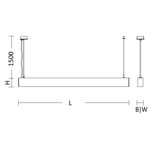 SCHMITZ-WILA - Pendelleuchte LED-Pendelleuchte 150-1401-2466-124-E 4000K, DALI, ws  − 1 Stück
