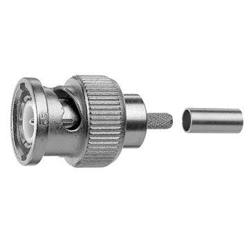 Telegärtner - Koax-Steckverbinder BNC Kabelstecker 100023338 cr./cr.für RG223(G5) − 5 Stück