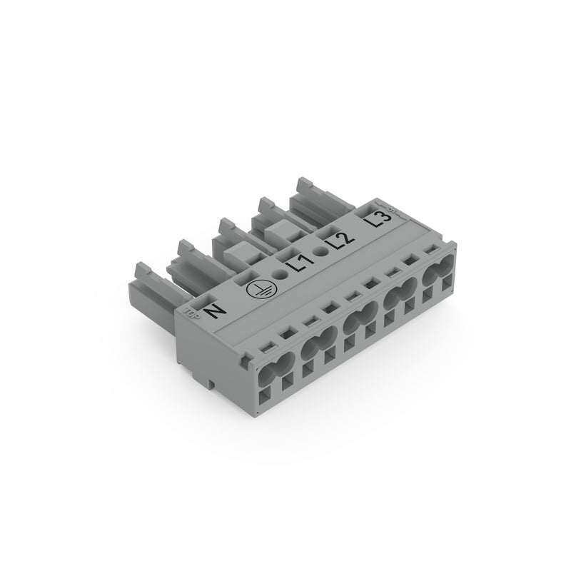 WAGO - Steckverbinder für steckbare Gebäudeinstallation Buchse 5-polig 770-245/060-000 Kod. B,grau − 50 Stück