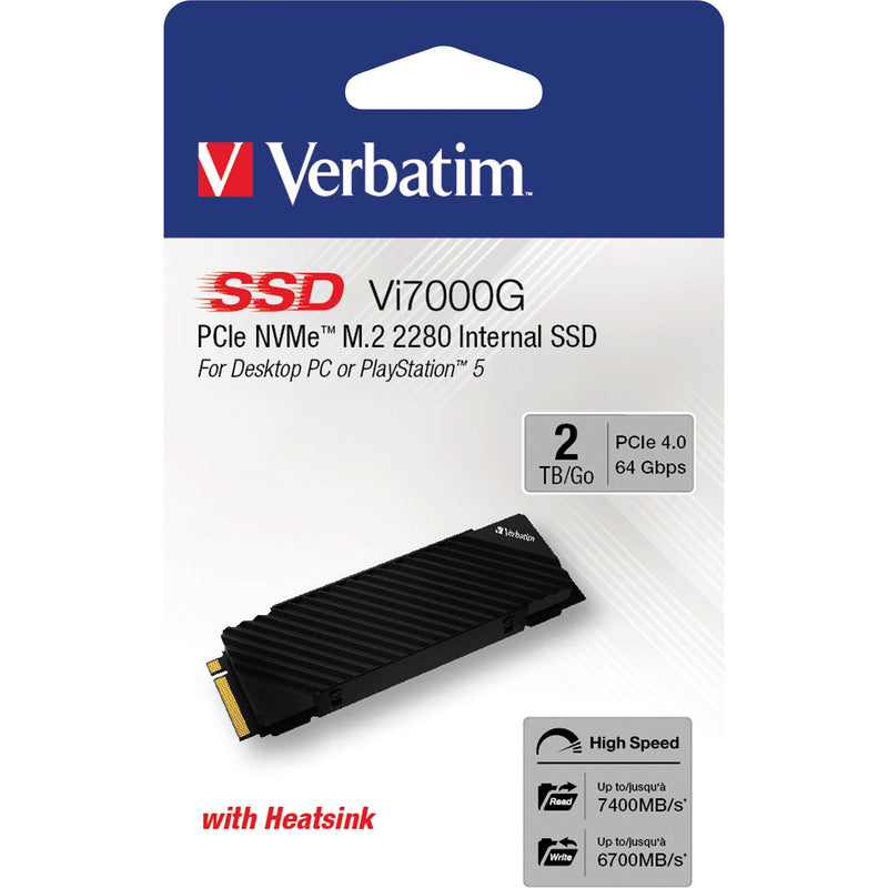 Verbatim - Speichermedium digital SSD 2TB PCIe 49368 4.0,M.22280,Vi7000G − 2 Stück