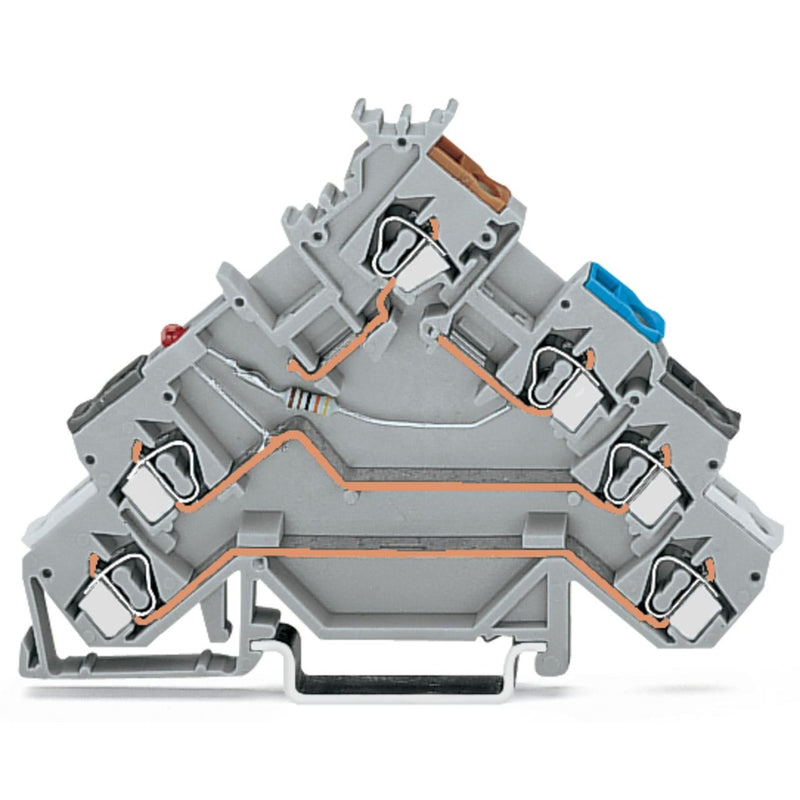 WAGO - Initiator/Aktor-Reihenklemme Initiatoren-LED-Klemme 280-580/281-434 für PNP (plus) − 50 Stück