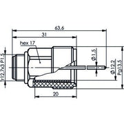 Telegärtner - Koax-Steckverbinder PH-Elektrodensteckkopf sw 100024949 Industrieausführung − 10 Stück
