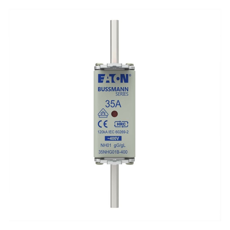 Eaton - Messersicherung Sicherungseinsatz Nieders. 35NHG01B-400 35A AC 400V 120kA − 3 Stück