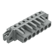 WAGO - Leiterplattensteckverbinder THT-Federleiste abgewink. 232-237/031-000 Rastermaß 5mm,grau − 50 Stück