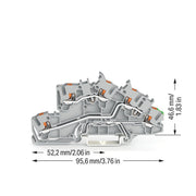WAGO - Installations-Etagenklemme Installationsetagenklemme 2203-7645 2,5 mm² mit Drücker − 50 Stück