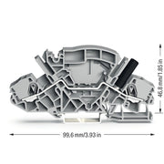 WAGO - Durchgangs-Reihenklemme 2-Leiter-Durchgangsklemme 2007-8801/046-000 6mm² − 20 Stück