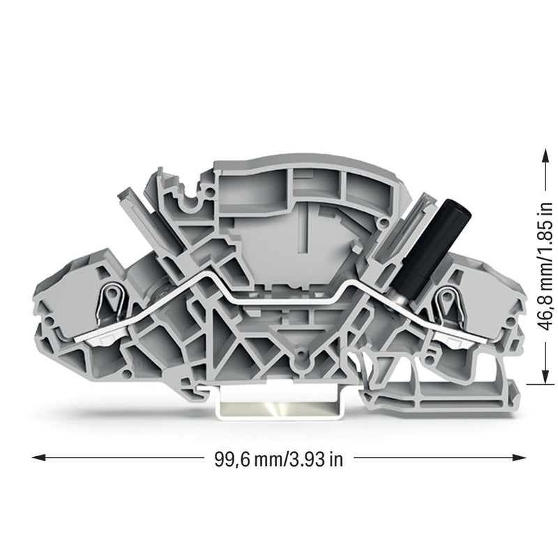 WAGO - Durchgangs-Reihenklemme 2-Leiter-Durchgangsklemme 2007-8801/046-000 6mm² − 20 Stück