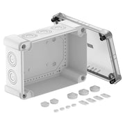 OBO Bettermann - Dose, Gehäuse für Montage auf der Wand/Decke Kabelabzweigkasten X25 LGR-TR m.transp. Deckel