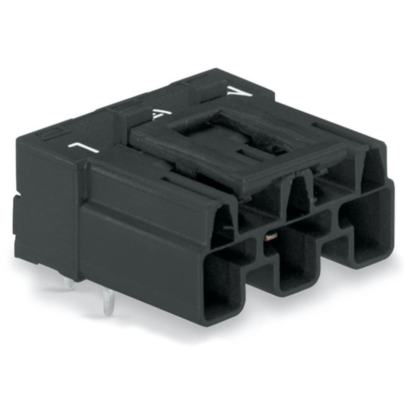 WAGO - Leiterplattensteckverbinder Stecker für Leiterplatten 770-813/011-000 3-polig,schwarz − 100 Stück