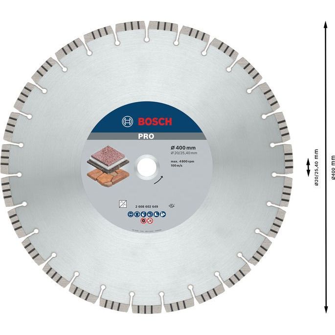 Bosch - Trenn-/Schleifscheibe Diamanttrennscheibe 2608602649 PRO Stone