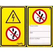 DEHN - Warn-/Hinweisschild WuH-Schild WHS AS SV Spannung-Schalten − 10 Stück