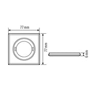 ESYLUX - Zubehör/Ersatzteile für Bewegungsmelder Abdeckung FLATCOVERGLASS SQ BK
