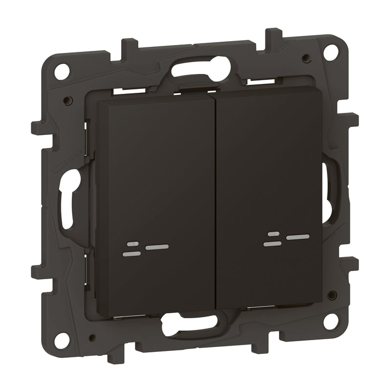 Legrand - Funksender Wandsender Licht 2-Fach Legrand 863808 Schwarz