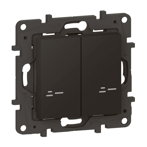 Legrand - Funksender Wandsender Licht 2-Fach Legrand 863808 Schwarz