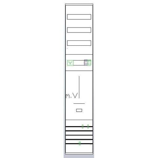 ABN - Verteilerfeld für Installationsverteiler Zählerplatz ZV19210 3Pkt 1Z/4VTR