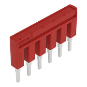 WAGO - Querverbinder/Brücker für Reihenklemme Brücker 6-fach 2002-406/000-005 isoliert,rot − 25 Stück