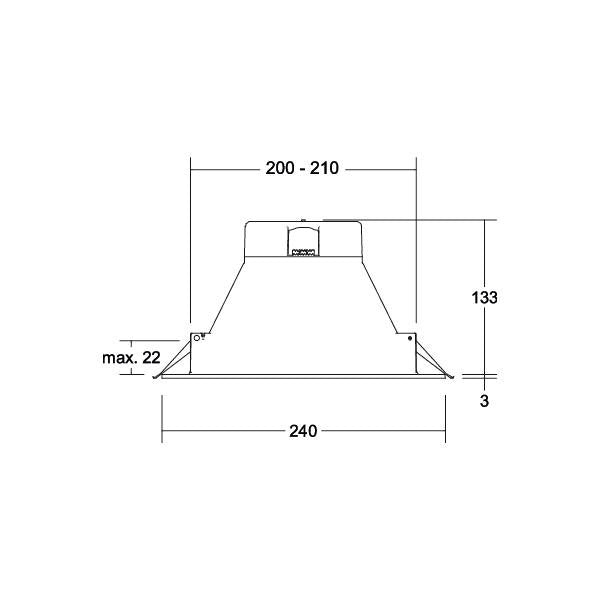 Brumberg Leuchten - Downlight/Strahler/Flutlicht LED-Einbaudownlight 32029073 3000K/4000K/5700K