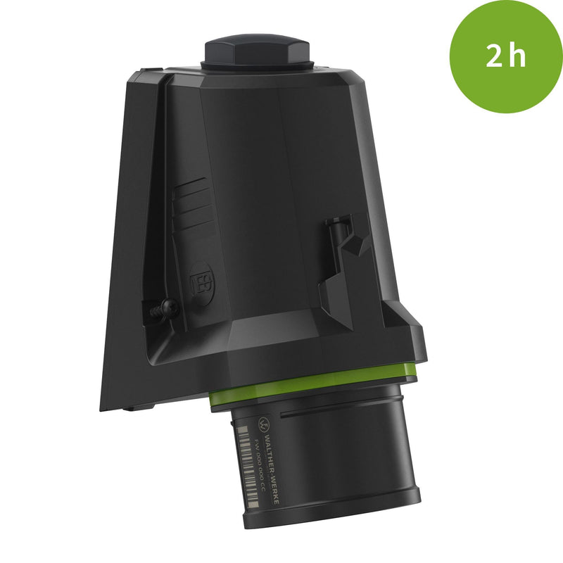 Walther Werke - CEE-Gerätestecker (IEC 60309) CEE NEO Wandgerätestecker FW710502SK schräg 16A5P2h IP54 − 10 Stück