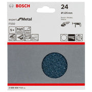 Bosch - Schleifpapier/Schleifvlies Schleifblatt F550, Expert 2608608Y10 for Metal 125 mm 24