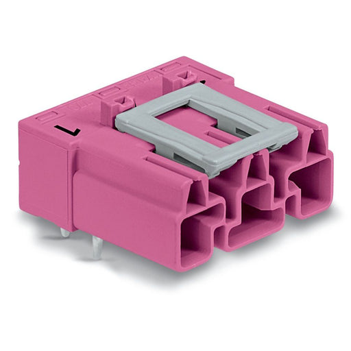 WAGO - Leiterplattensteckverbinder Stecker für Leiterplatten 770-893/011-000 3-polig,pink − 100 Stück