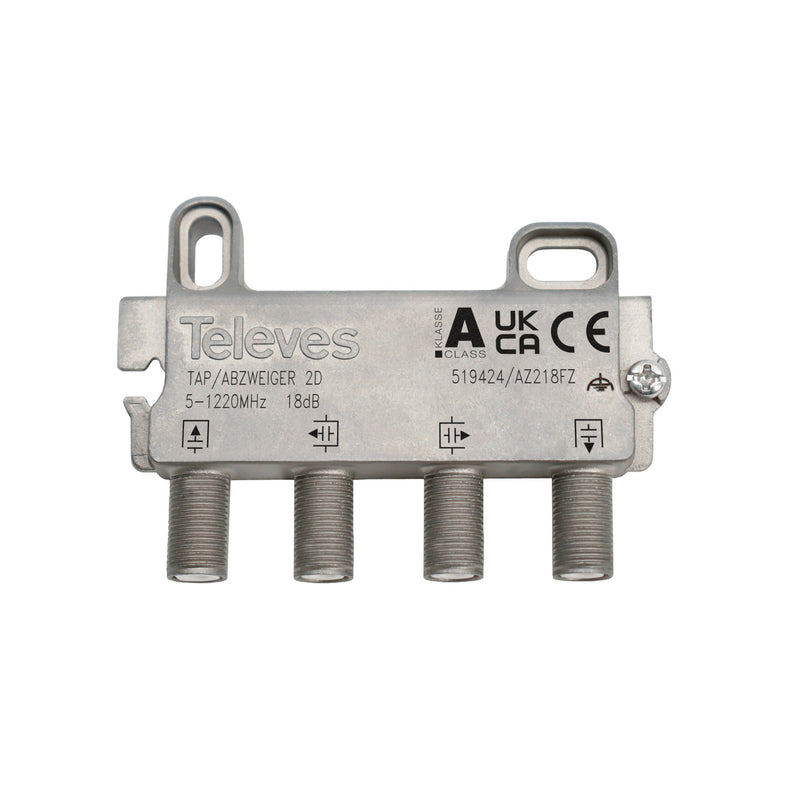 Televes - Abzweiger und Verteiler Abzweiger 2f. AZ218FZ 5-1218 MHz AD: 18 dB