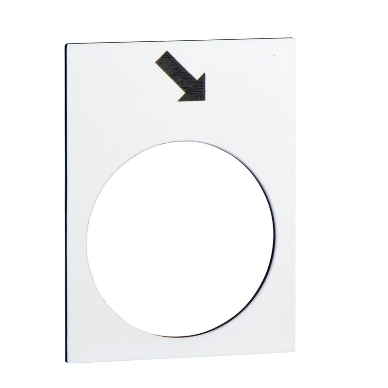 Schneider Electric - Bezeichnungsschild für Befehlsgeräte Symbolschild ZB2BY4913 ws − 10 Stück