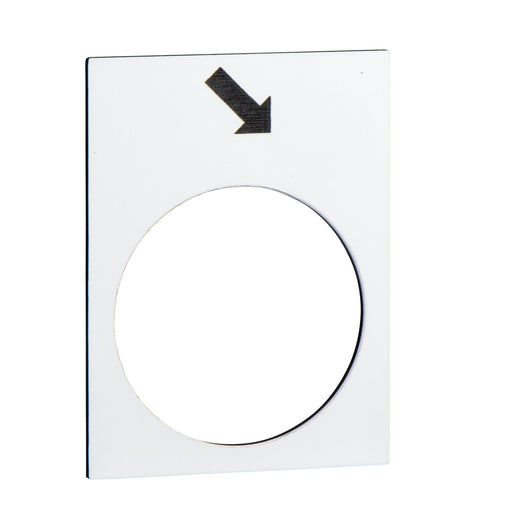 Schneider Electric - Bezeichnungsschild für Befehlsgeräte Symbolschild ZB2BY4913 ws − 10 Stück