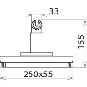 DEHN - Zubehör/Ersatzteile für Sicherheitsgeräte Rechteckbürste REB 25055 ZK MS 250x55mm