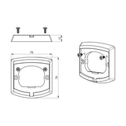 BEG Brück Electronic - Zubehör/Ersatzteile für Bewegungsmelder Aufputzrahmen BEG91080 weiß