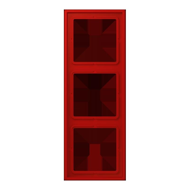 Jung - Abdeckrahmen Rahmen 3-fach LC 983 227 rouge vermillon 31
