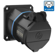 Walther Werke - CEE-Anbausteckdose (IEC 60309) CEE NEO Anbaudose schräg FW531306CC 32A 3P 6h IP54