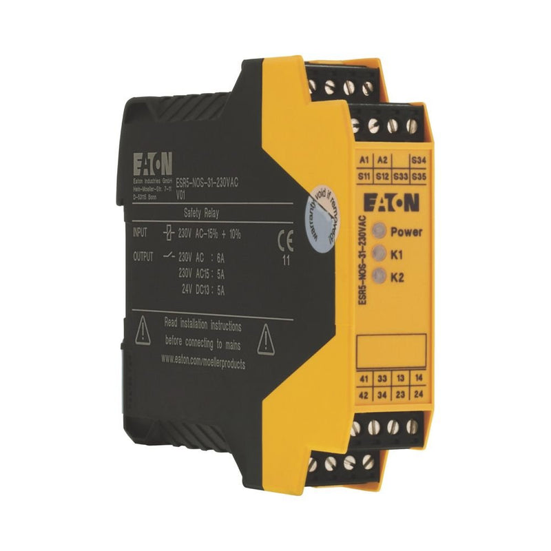 Eaton - Gerät zur Überwachung von sicherheitsgerichteten Stromkreisen Sicherheitsrelais ESR5-NOS-31-230VAC 230VAC/DC einkanalig